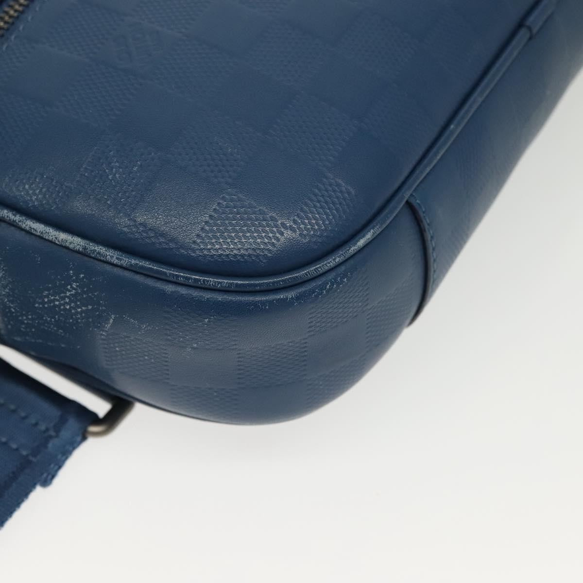 Louis Vuitton Ambler Bag Damier Infini Leather Blue Leather Shoulder Bag