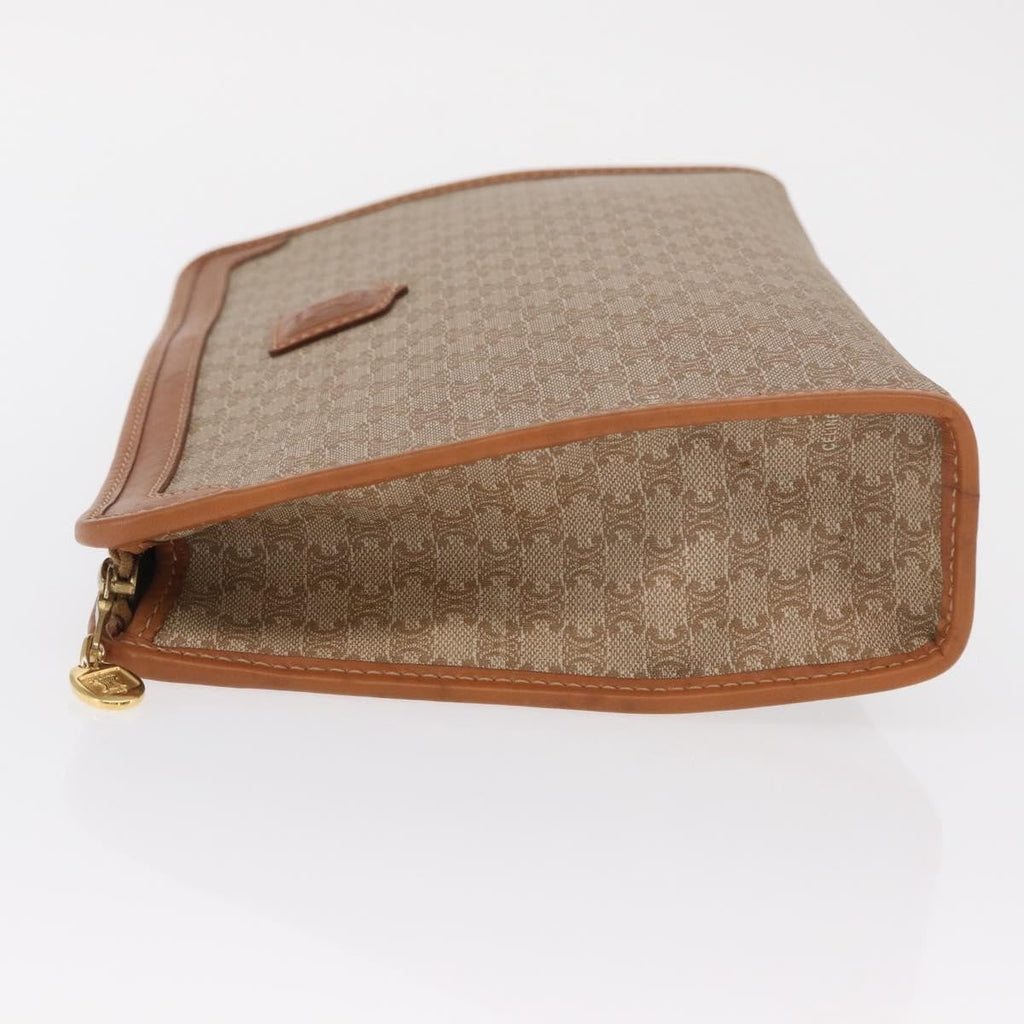 Celine Macadam Pochette Canvas And Leather Beige Canvas Clutche & Pouche Bag
