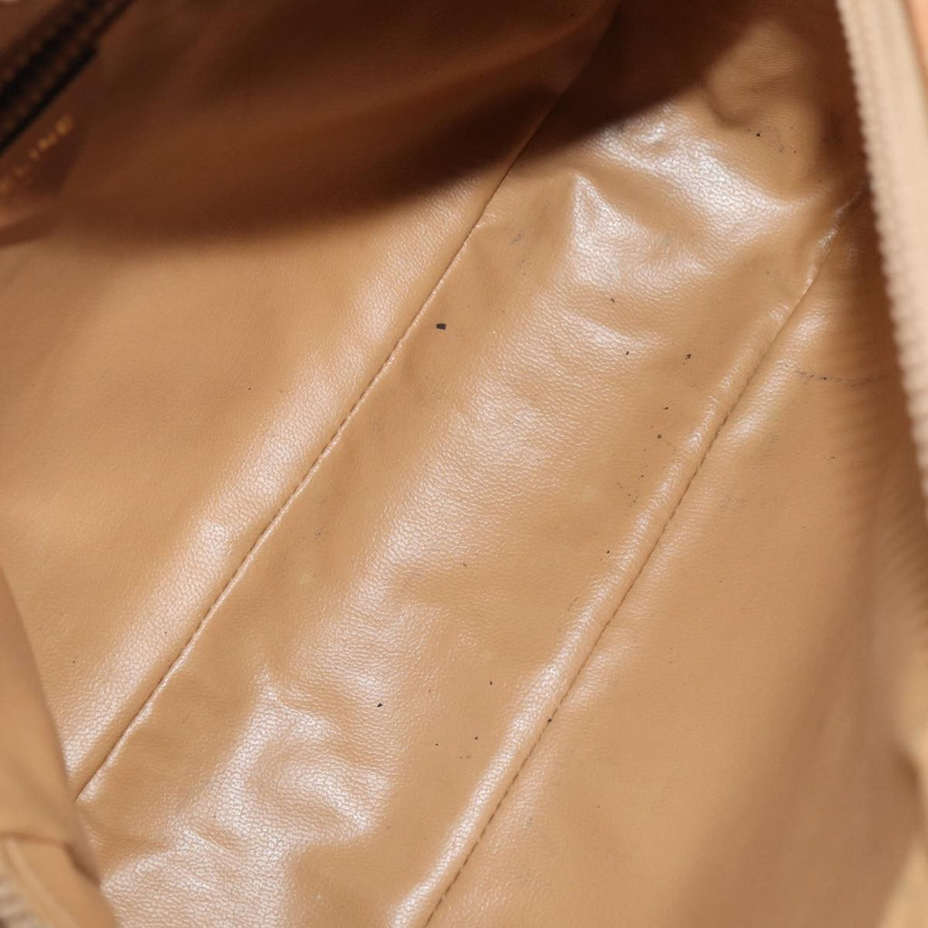 Celine Vintage Macadam Shoulder Bag Canvas And Leather Beige Canvas Shoulder Bag Bag