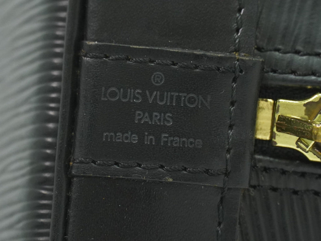 Louis Vuitton Alma Handbag Epi Leather Black Leather Handbag
