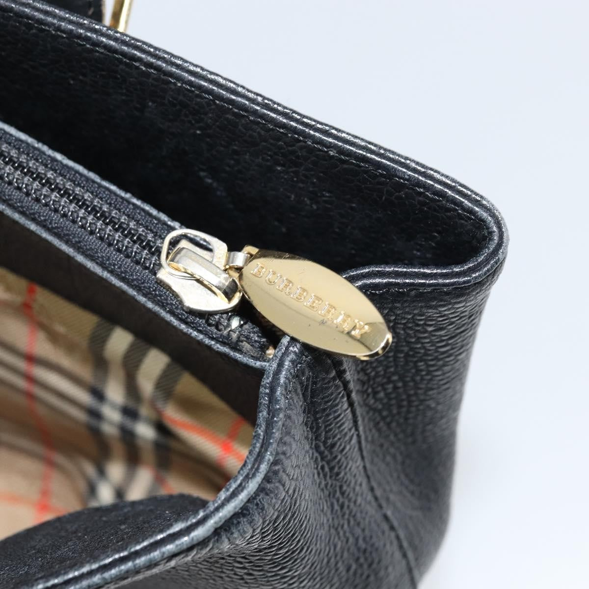 Burberry Vintage Handbag Leather Black Leather Handbag