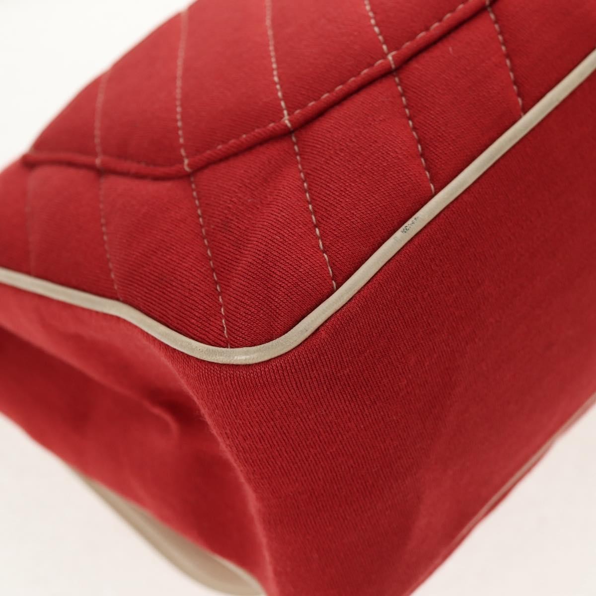 Chanel Leo Lion Flap Bag Chevron Jersey Red Cotton Shoulder Bag Bag