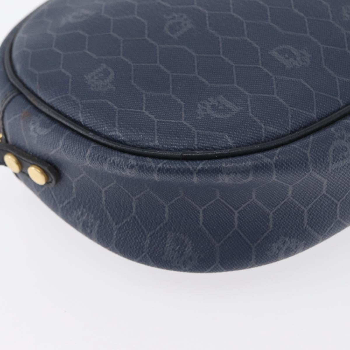 Christian Dior Vintage Honeycomb Shoulder Bag Canvas Navy Canvas Shoulder Bag Bag (Pre-Owned)