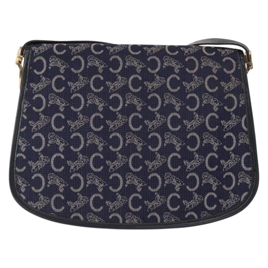 Celine C Sulky Shoulder Bag Canvas Navy Canvas Shoulder Bag Bag