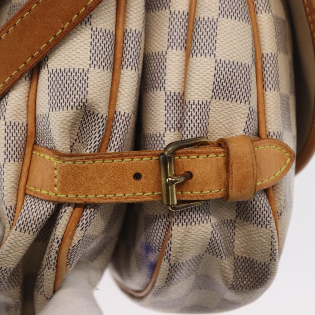 Louis Vuitton Saumur Handbag Damier Beige Canvas Shoulder Bag