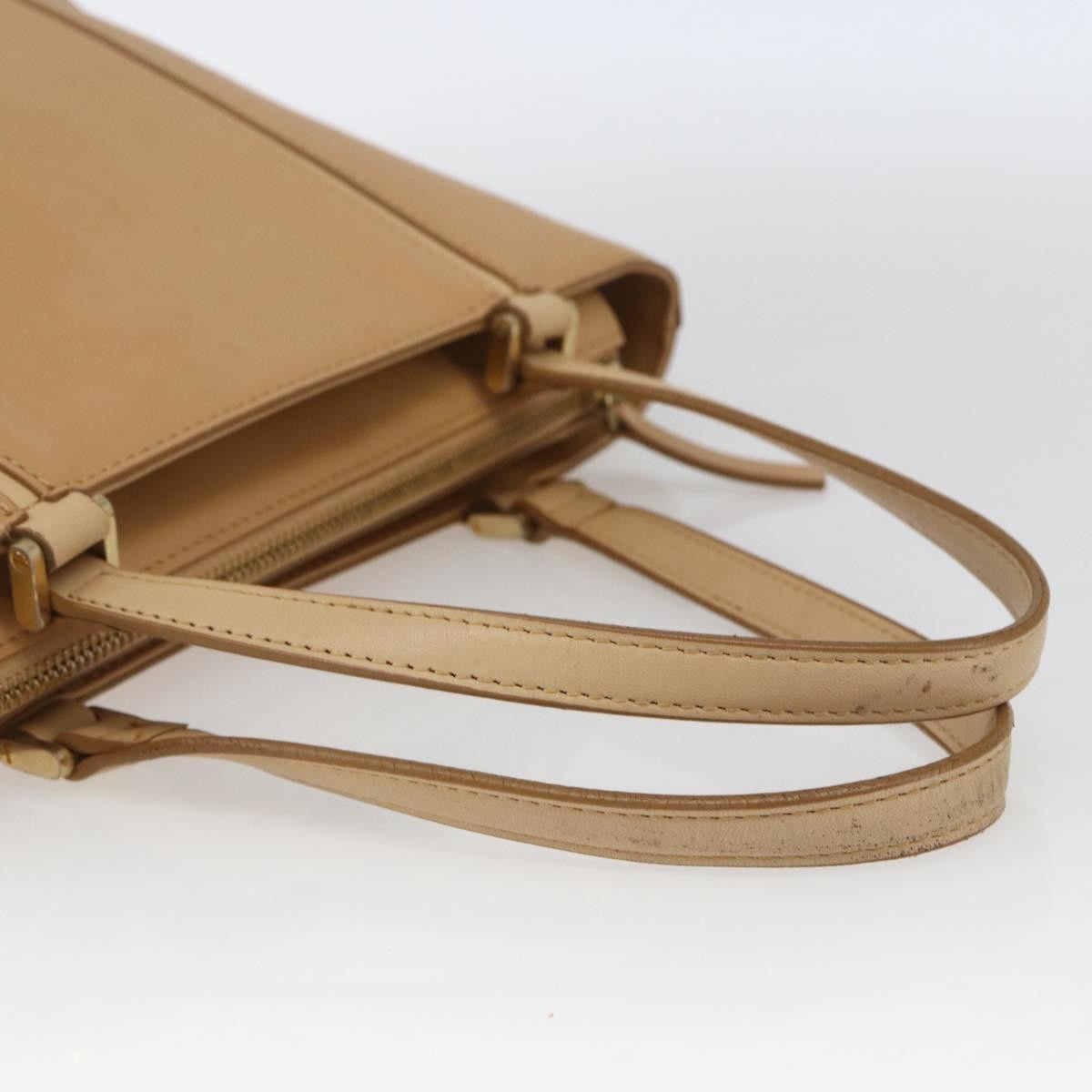 Burberry Vintage Handbag Leather Beige Leather Handbag