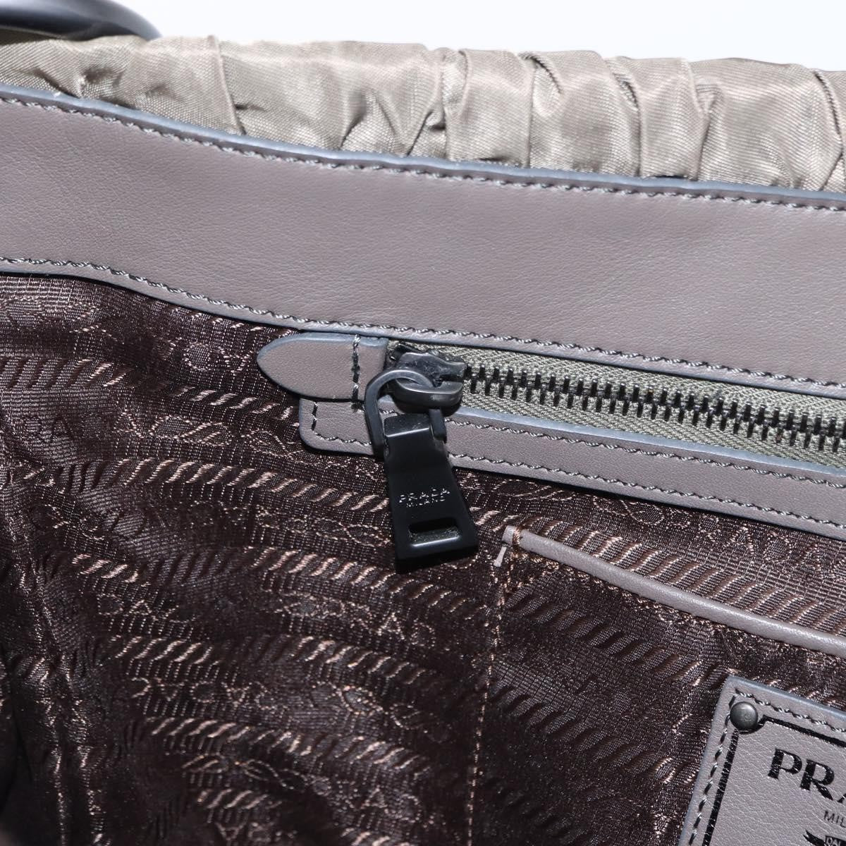 Prada Gaufre Convertible Hobo Tessuto Gray Nylon Shoulder Bag Bag