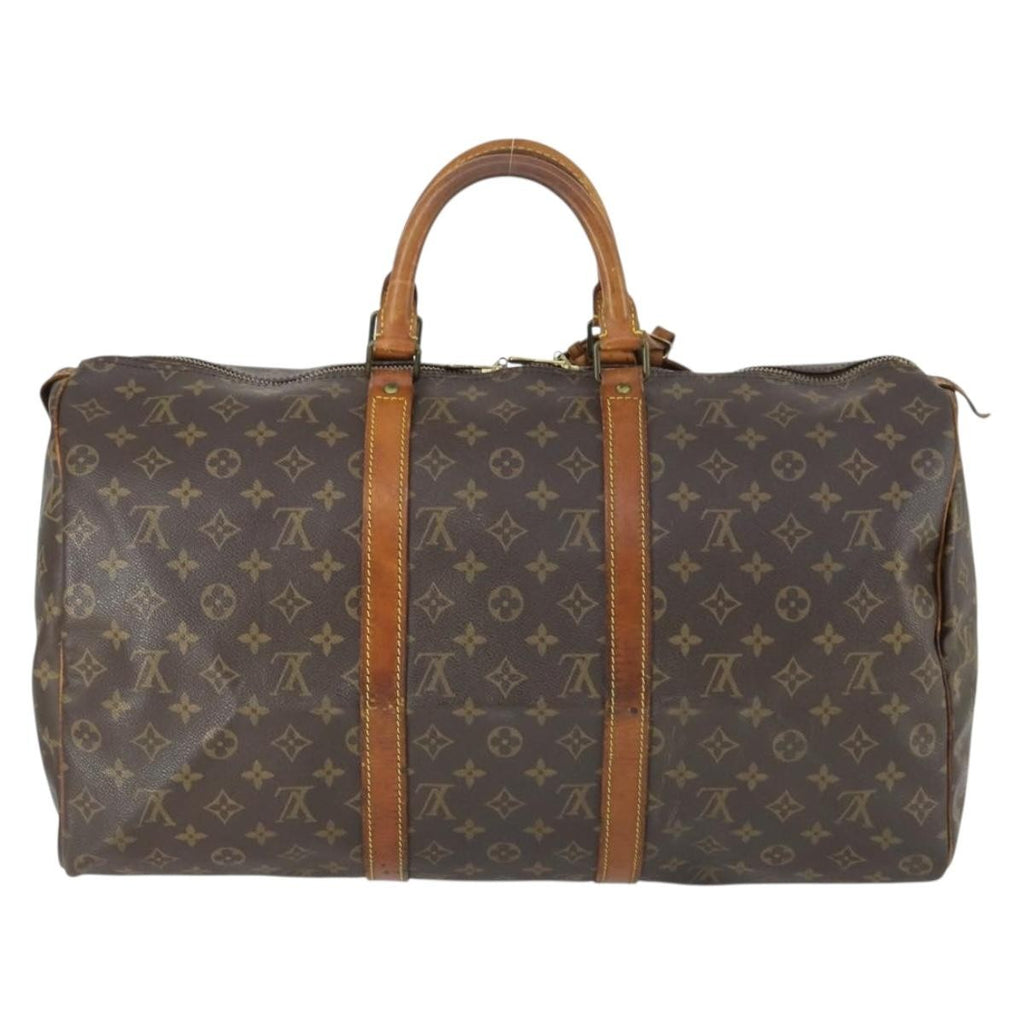 Louis Vuitton Keepall Bag Monogram Canvas Brown Canvas Travel Bag