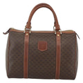 Celine Macadam Handbag Macadam With Leather Brown Canvas Handbag