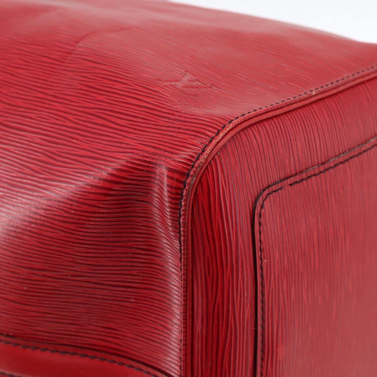 Louis Vuitton Keepall Bag Epi Leather Red Leather Travel Bag