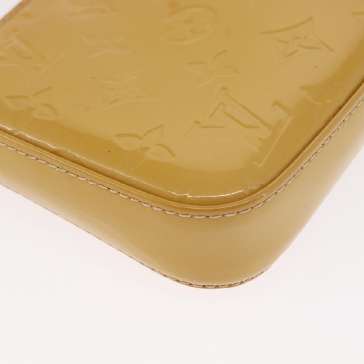 Louis Vuitton Pochette Accessoires Nm Monogram Vernis Yellow Patent_Leather Clutche & Pouche Bag