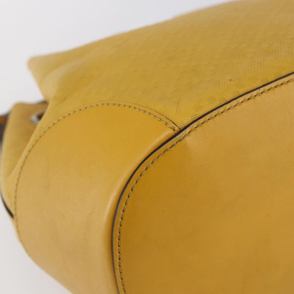 Gucci Bright Bucket Bag Diamante Leather Yellow Leather Shoulder Bag Bag (Pre-Owned)