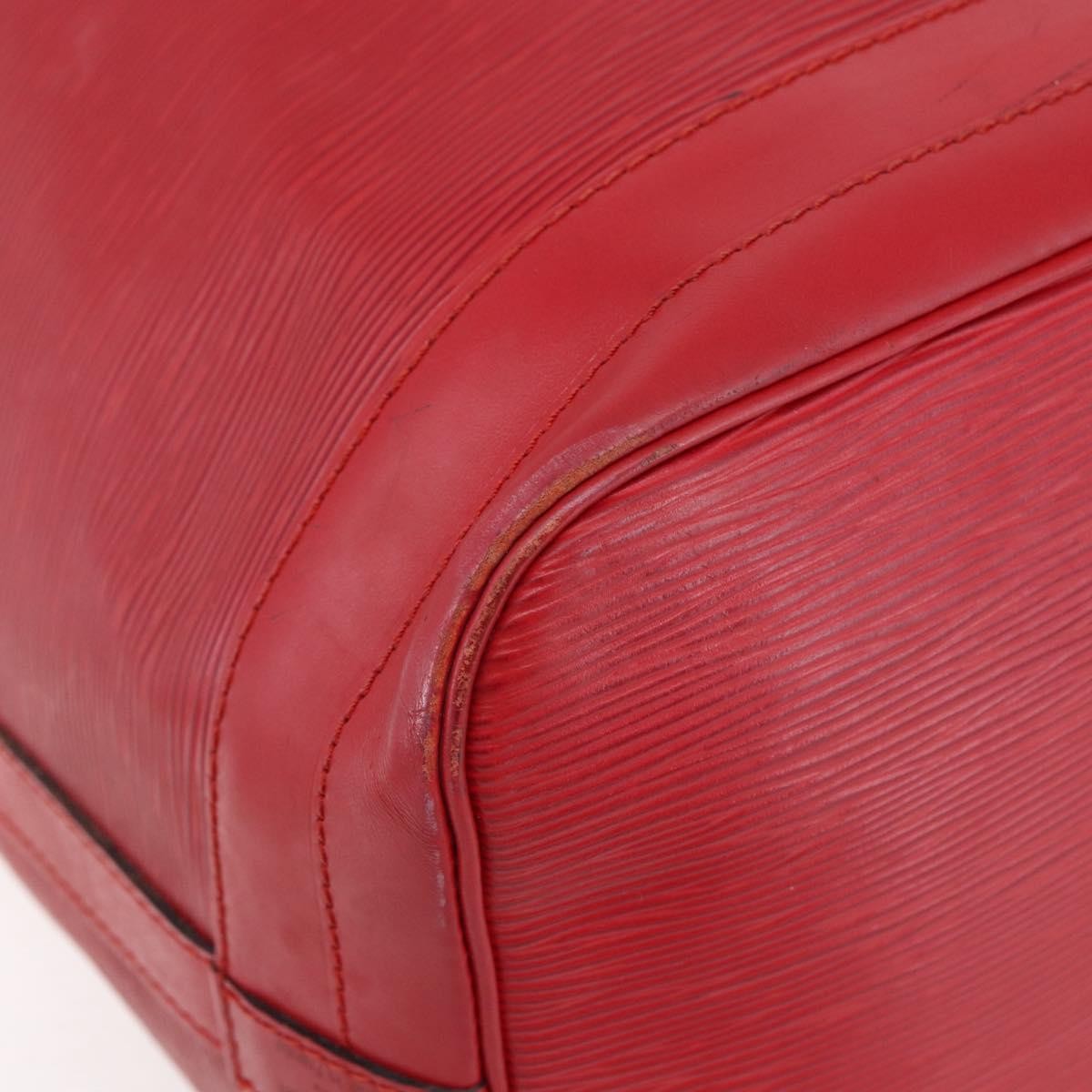 Louis Vuitton Noe Shoulder Bag Leather Red Leather Shoulder Bag