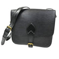Louis Vuitton Cartouchiere Handbag Epi Leather Black Leather Shoulder Bag