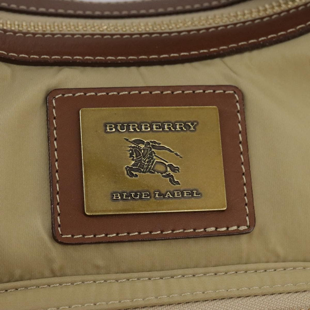 Burberry Blue Label Shoulder Bag Nylon Beige Nylon Shoulder Bag
