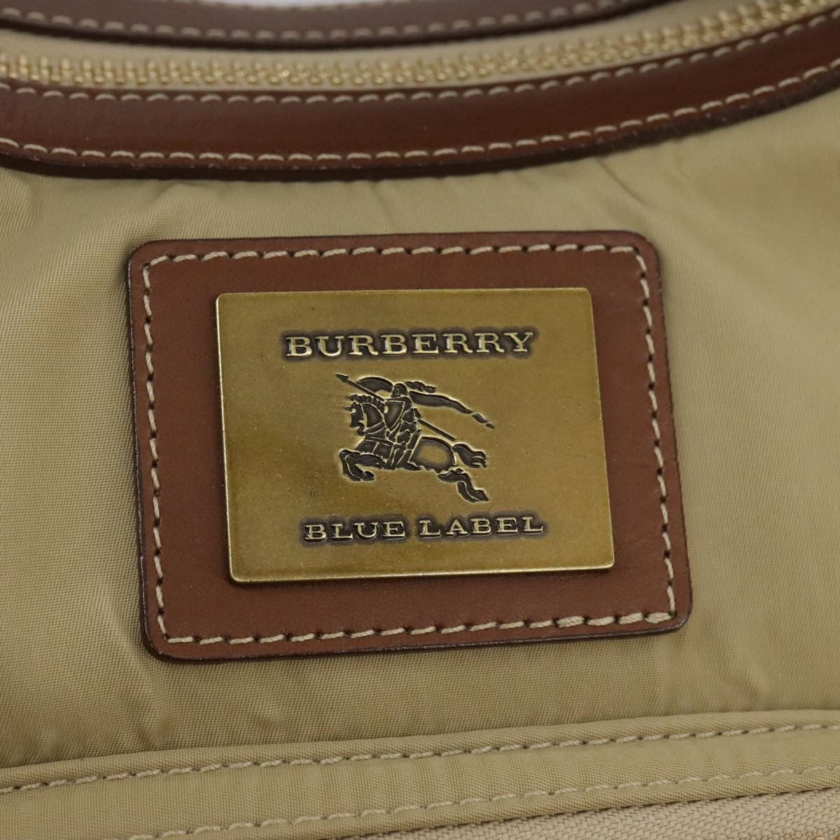 Burberry Blue Label Shoulder Bag Nylon Beige Nylon Shoulder Bag
