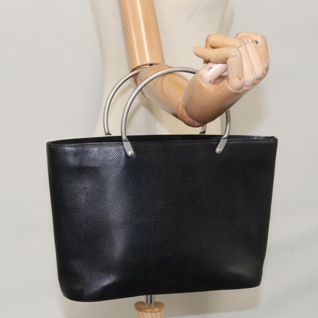 Chanel Vintage Tote Leather Black Leather Tote Bag Bag