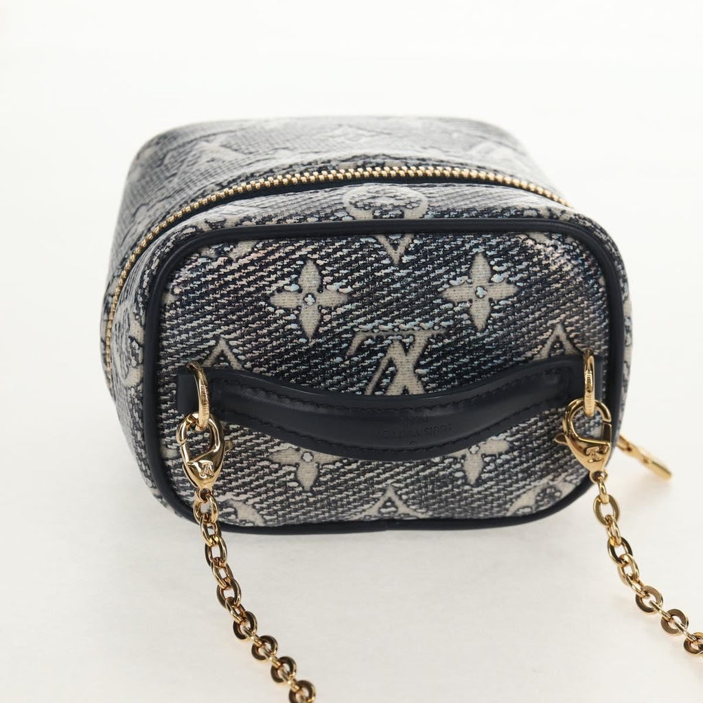 Louis Vuitton Vanity Case Monoglam Jacquard Canvas Navy Canvas Clutche & Pouche Bag