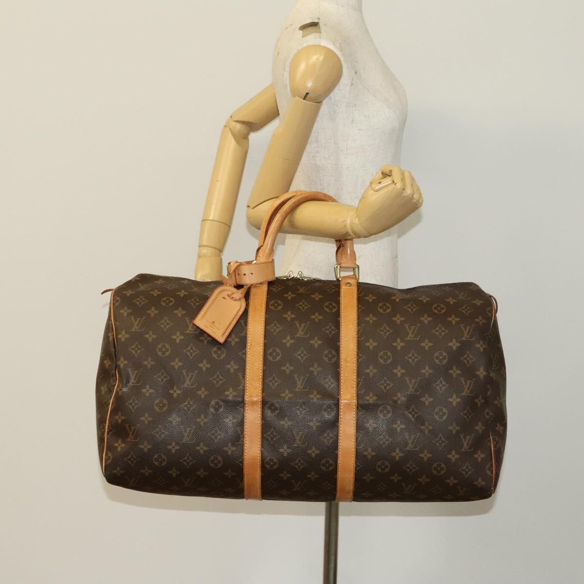 Louis Vuitton Keepall Bag Monogram Canvas Brown Canvas Travel Bag