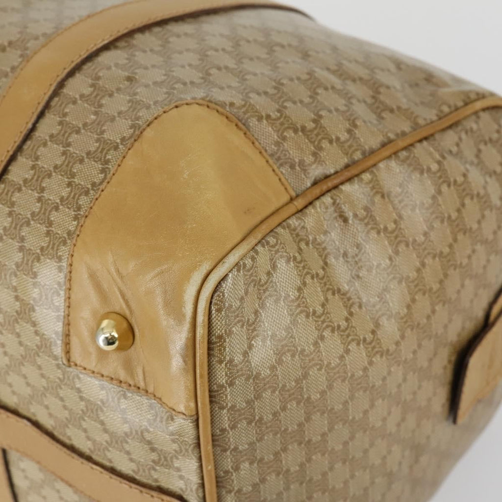 Celine Travel Duffle Bag Triomphe Coated Canvas Beige Canvas Travel Bag Bag