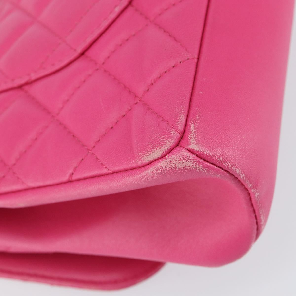 Chanel Mademoiselle Chic Flap Bag Quilted Lambskin Pink Leather Shoulder Bag Bag
