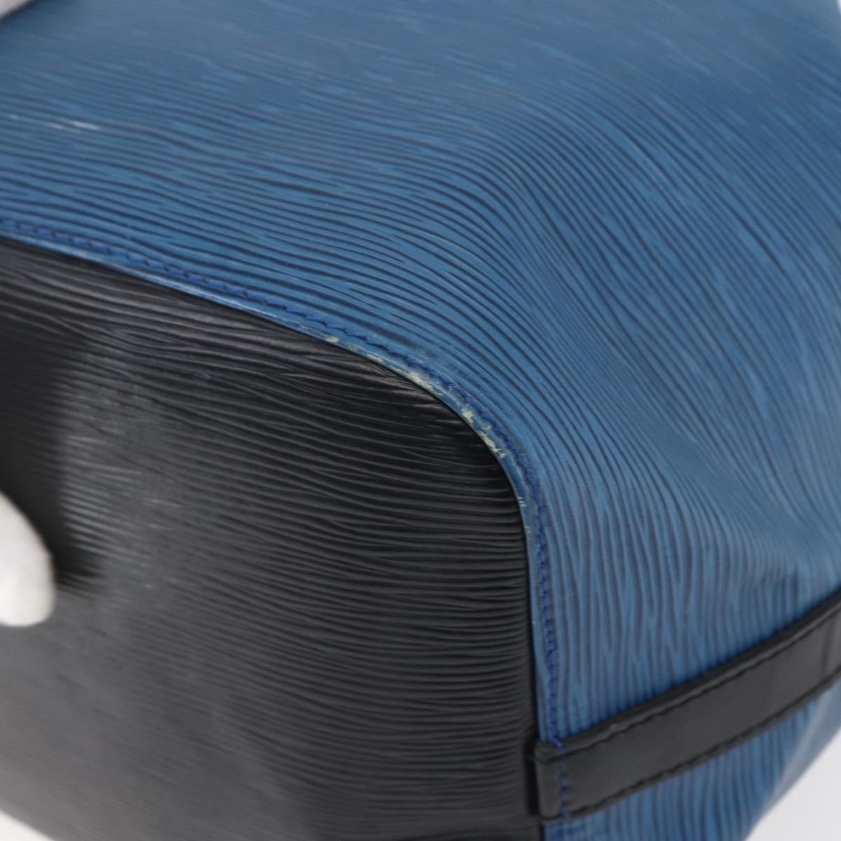 Louis Vuitton Petit Noe Handbag Epi Leather Blue Leather Shoulder Bag