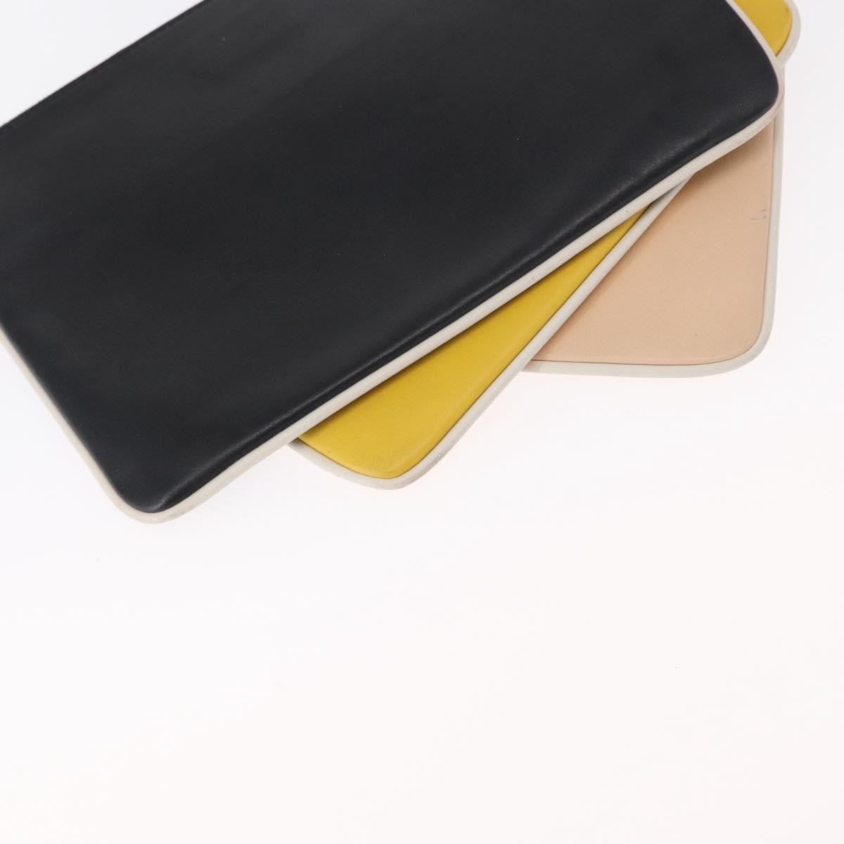 Fendi Triplette Pouch Set Calfskin Multicolour Leather Clutche & Pouche Bag