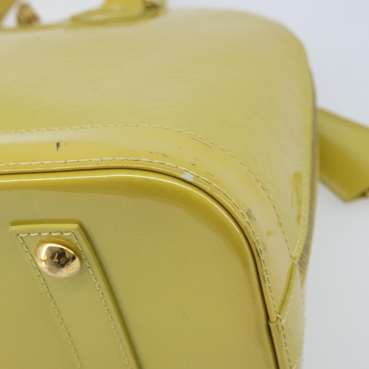 Louis Vuitton Alma Handbag Monogram Vernis Green Patent_Leather Handbag