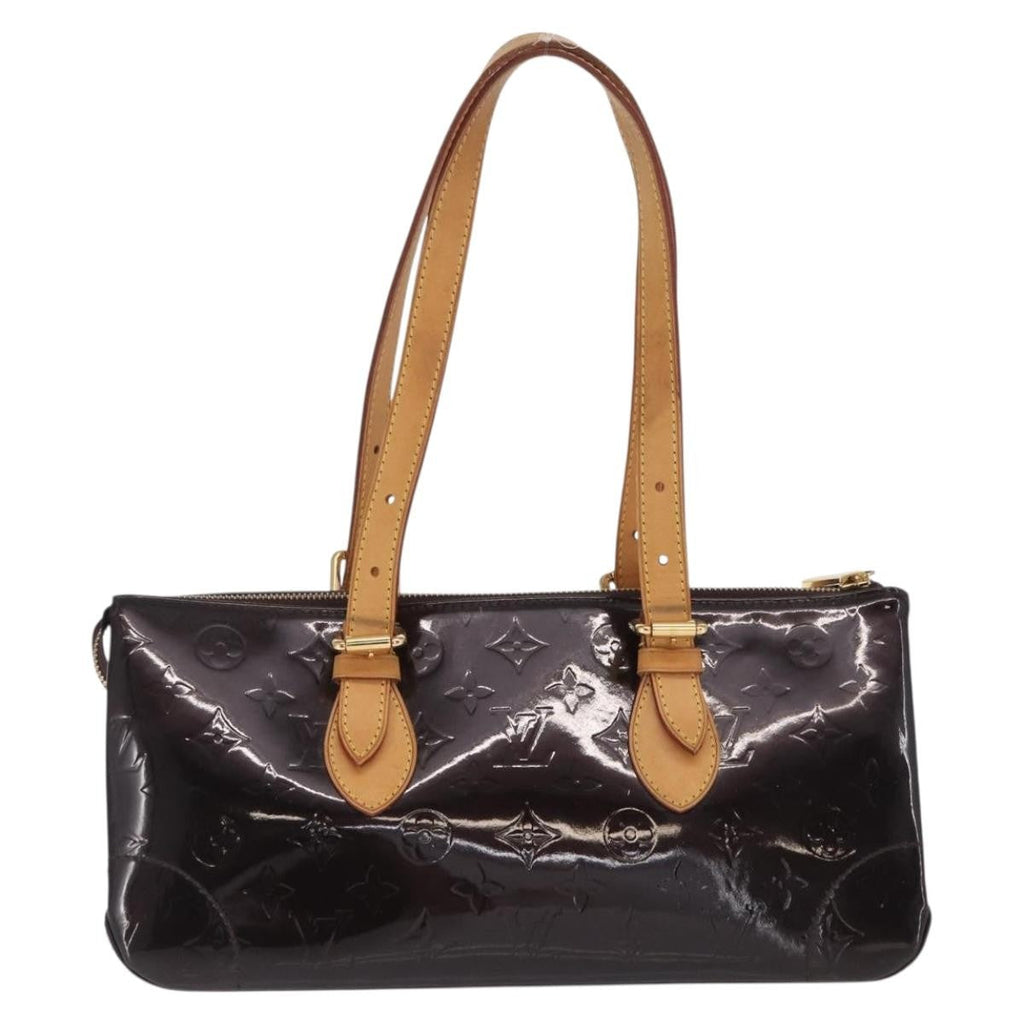 Louis Vuitton Rosewood Avenue Handbag Monogram Vernis Purple Patent_Leather Shoulder Bag