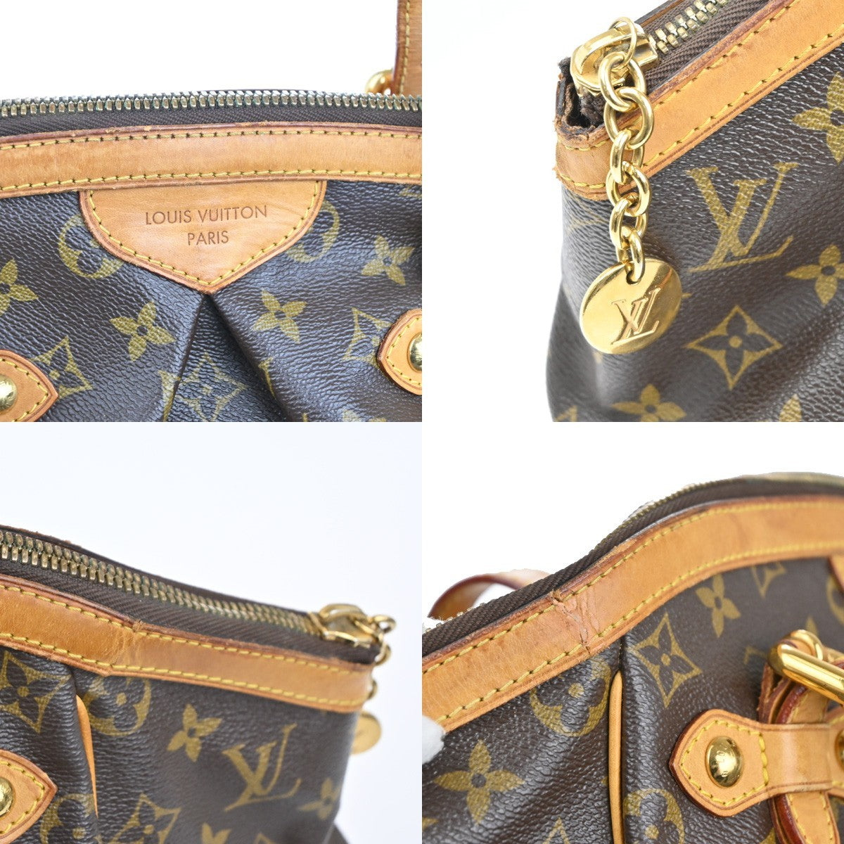 Louis Vuitton Tivoli Handbag Monogram Canvas Brown Canvas Shoulder Bag