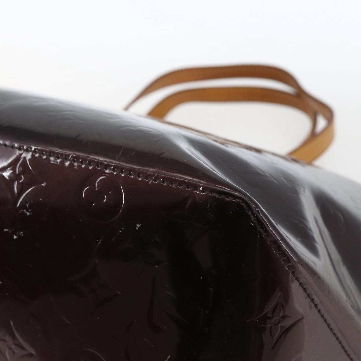 Louis Vuitton Bellevue Handbag Monogram Vernis Brown Patent_Leather Tote Bag
