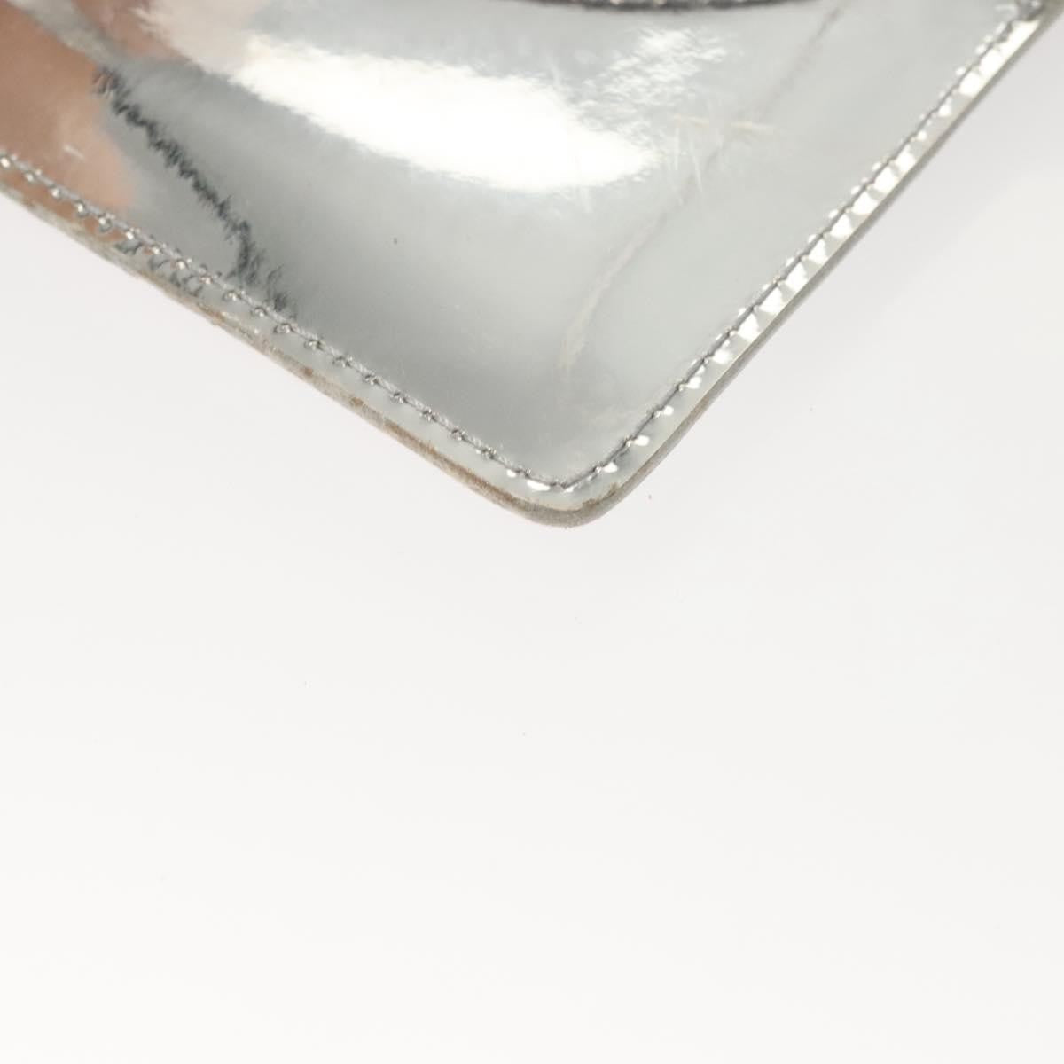 Louis Vuitton Pochette Plate Monogram Mirror Silver Patent_Leather Clutche & Pouche Bag