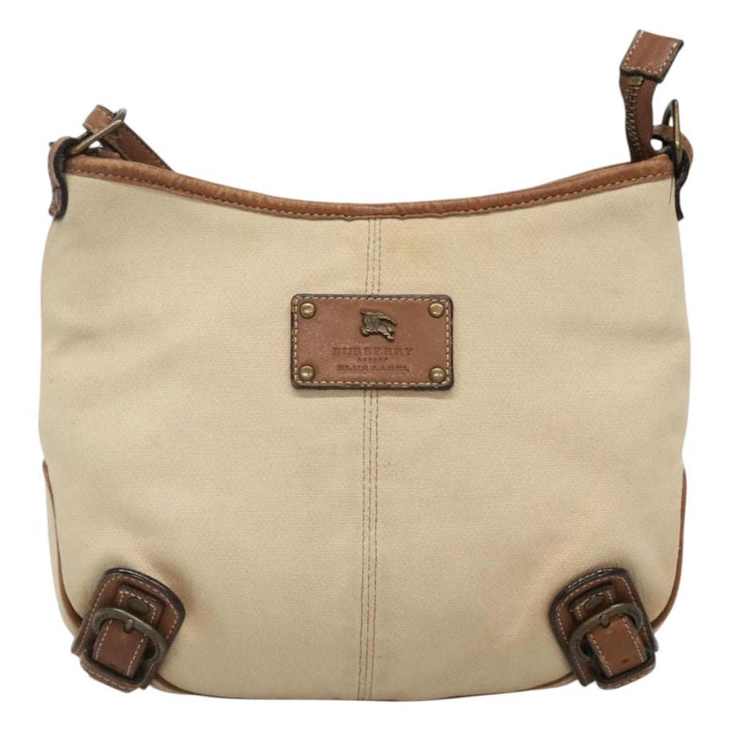 Burberry Blue Label Shoulder Bag Canvas Beige Canvas Shoulder Bag