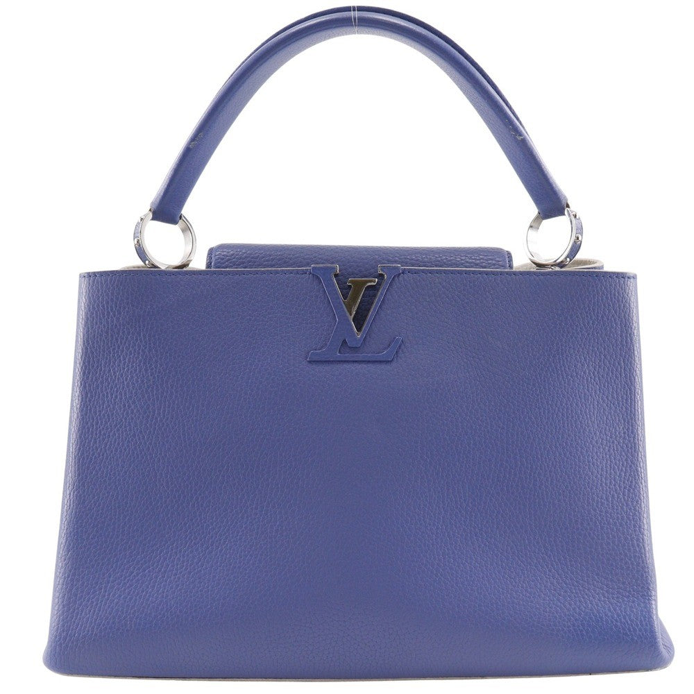 Louis Vuitton Capucines Bag Leather Blue Leather Handbag