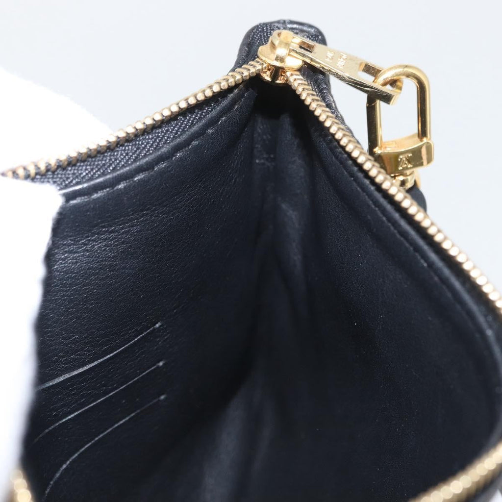 Louis Vuitton Selene Pochette Mahina Leather Black Leather Clutche & Pouche Bag