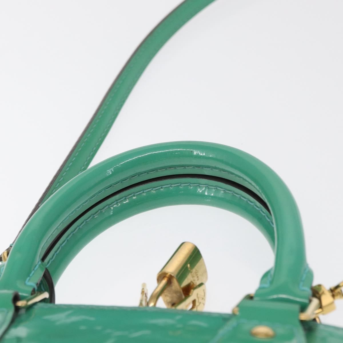 Louis Vuitton Alma Handbag Monogram Vernis Blue Patent_Leather Handbag