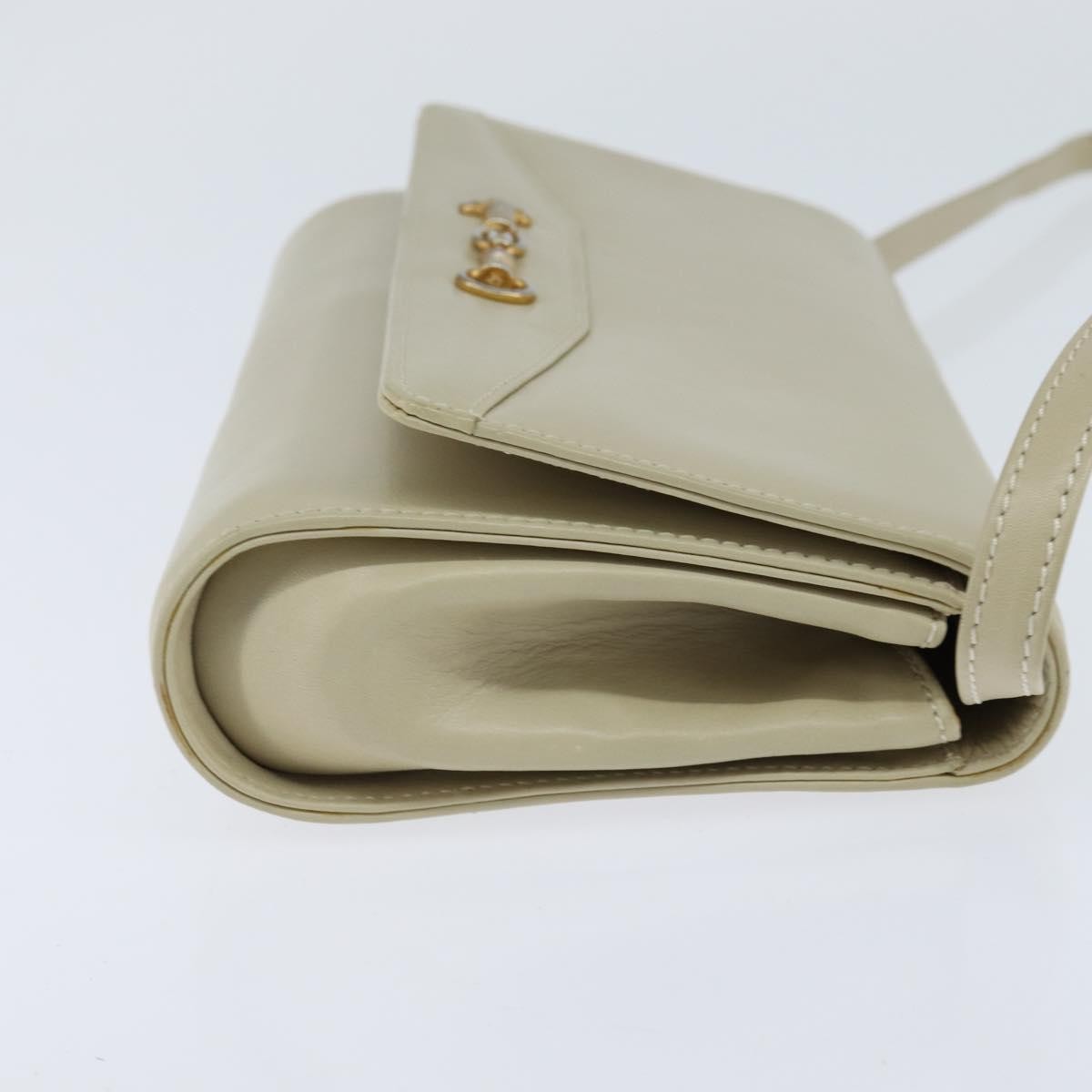 Celine Flap Shoulder Bag Leather Beige Leather Shoulder Bag Bag