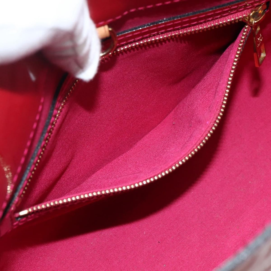 Louis Vuitton Catalina Handbag Monogram Vernis Pink Patent_Leather Tote Bag