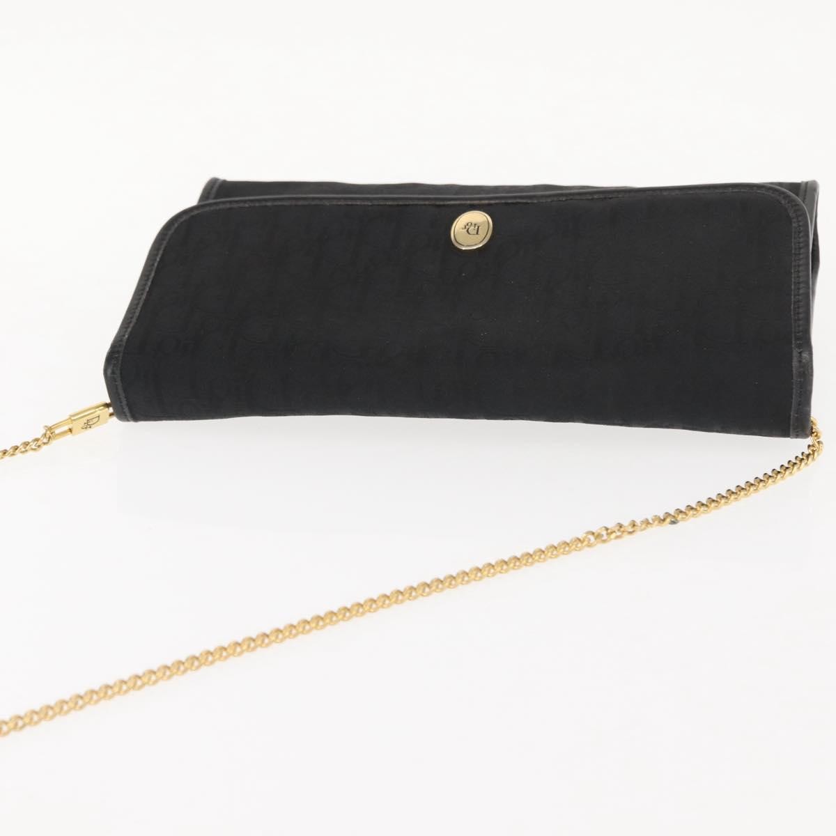 Christian Dior Trotter Shoulder Bag Canvas Black Canvas Shoulder Bag Bag (Pre-Owned)