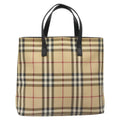 Burberry Nova Check Tote Canvas Check Pattern Beige Canvas Tote Bag