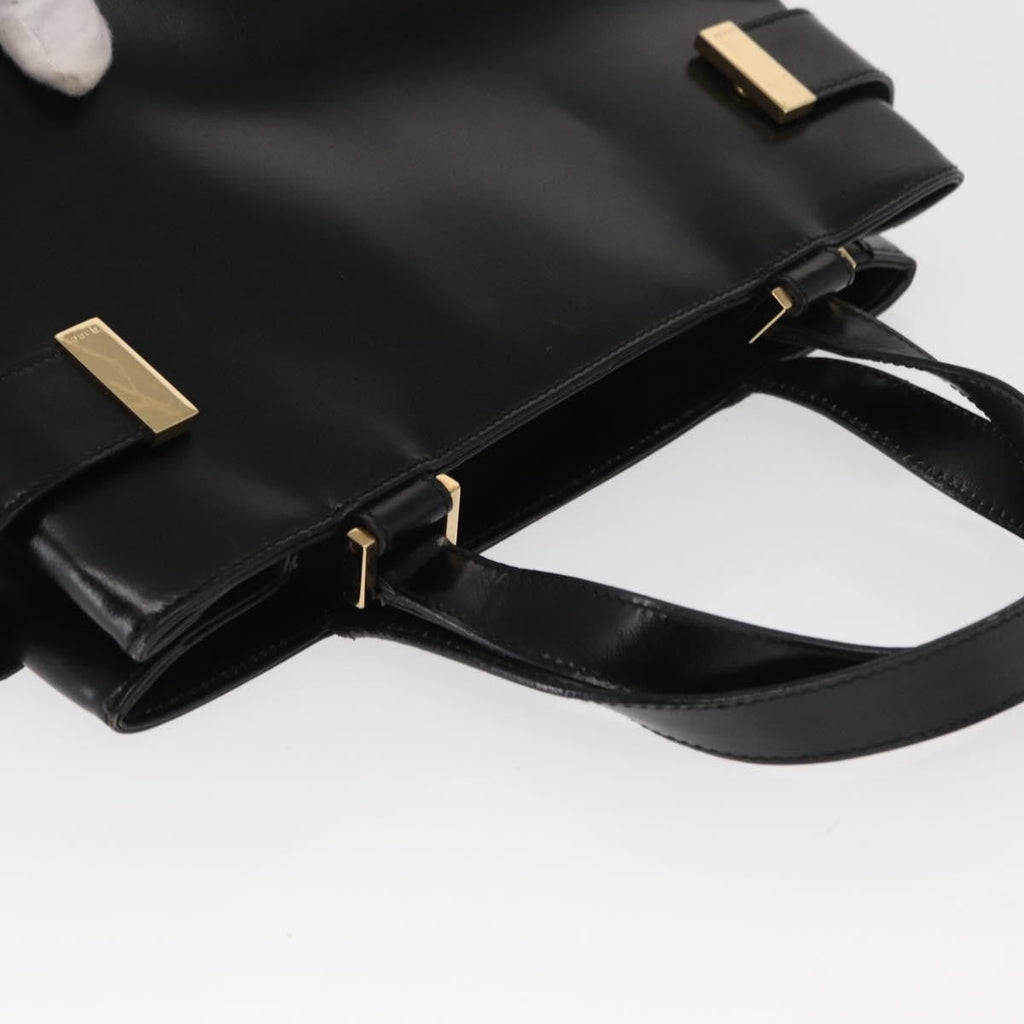Gucci Vintage Handbag Leather Black Leather Handbag (Pre-Owned)