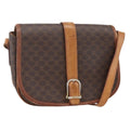 Celine Vintage Macadam Shoulder Bag Canvas And Leather Brown Canvas Shoulder Bag Bag