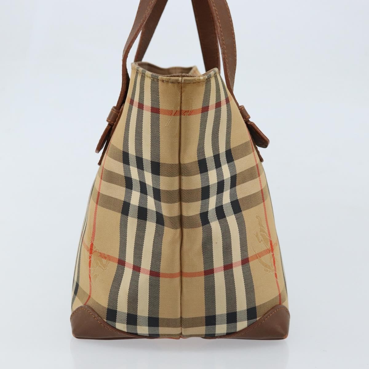 Burberry Nova Check Tote Canvas Check Pattern Beige Canvas Tote Bag