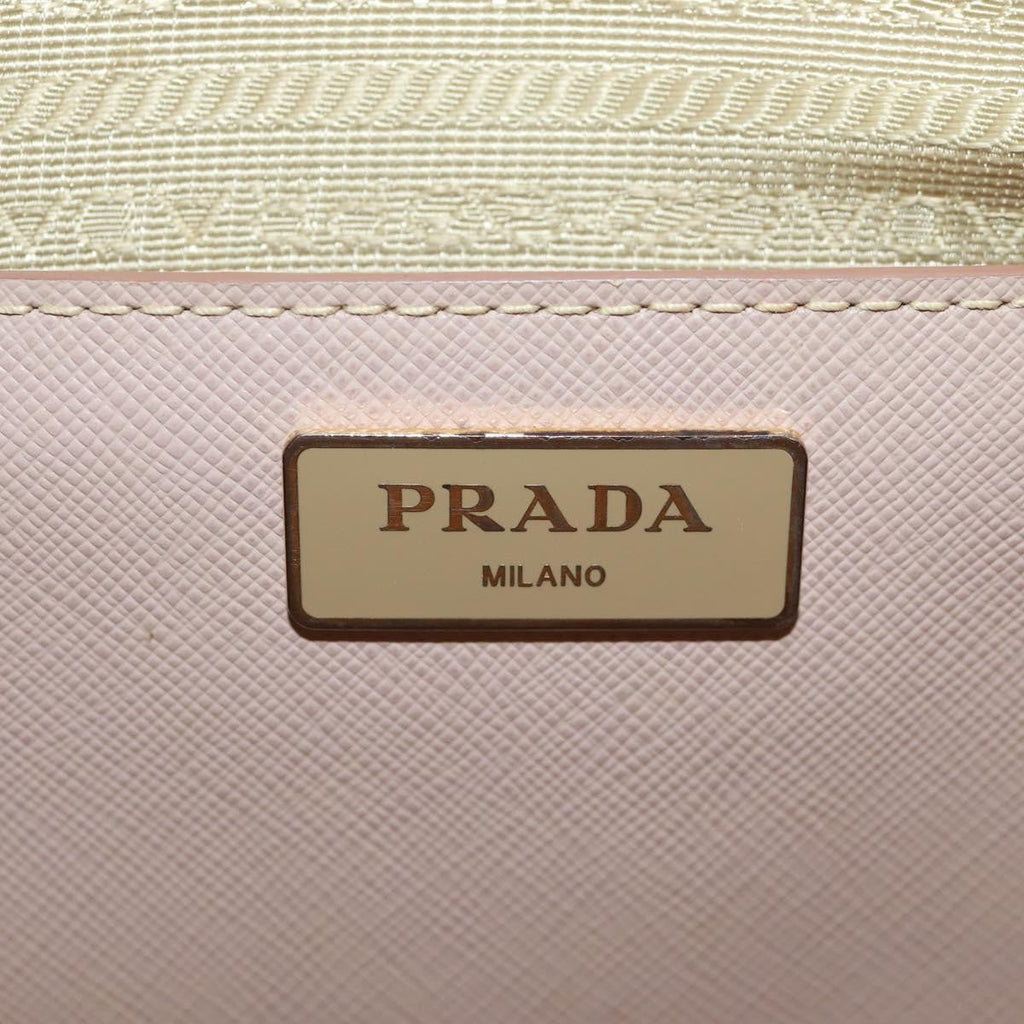 Prada Double Zip Lux Tote Saffiano Leather Pink Leather Tote Bag Bag