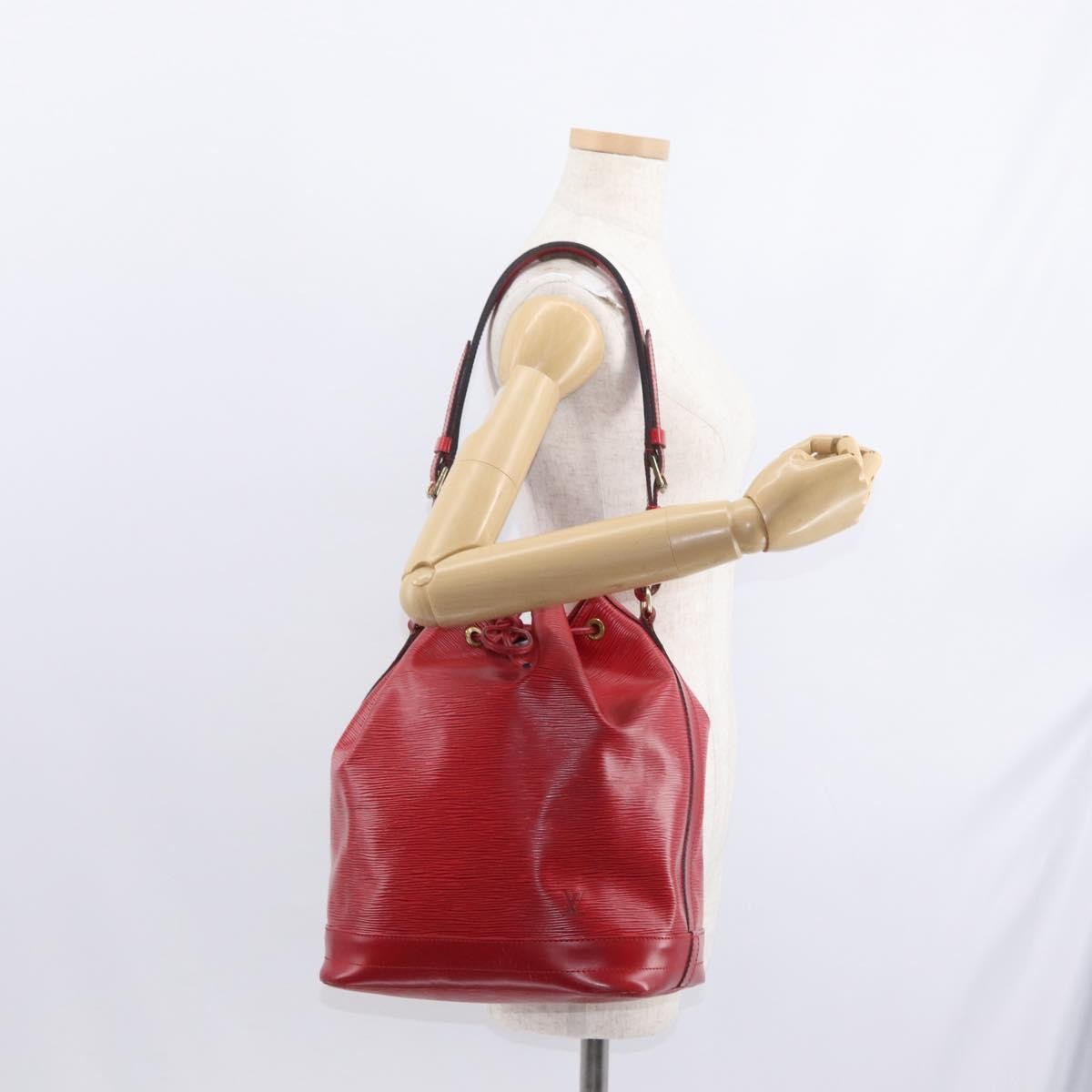 Louis Vuitton Petit Noe Nm Handbag Epi Leather Red Leather Shoulder Bag