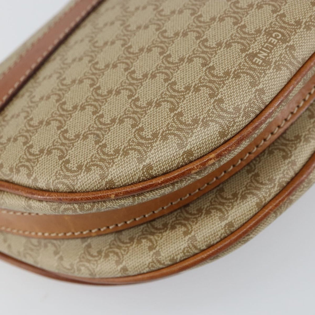 Celine Macadam Shoulder Bag Pvc Leather Beige Pvc Shoulder Bag Bag