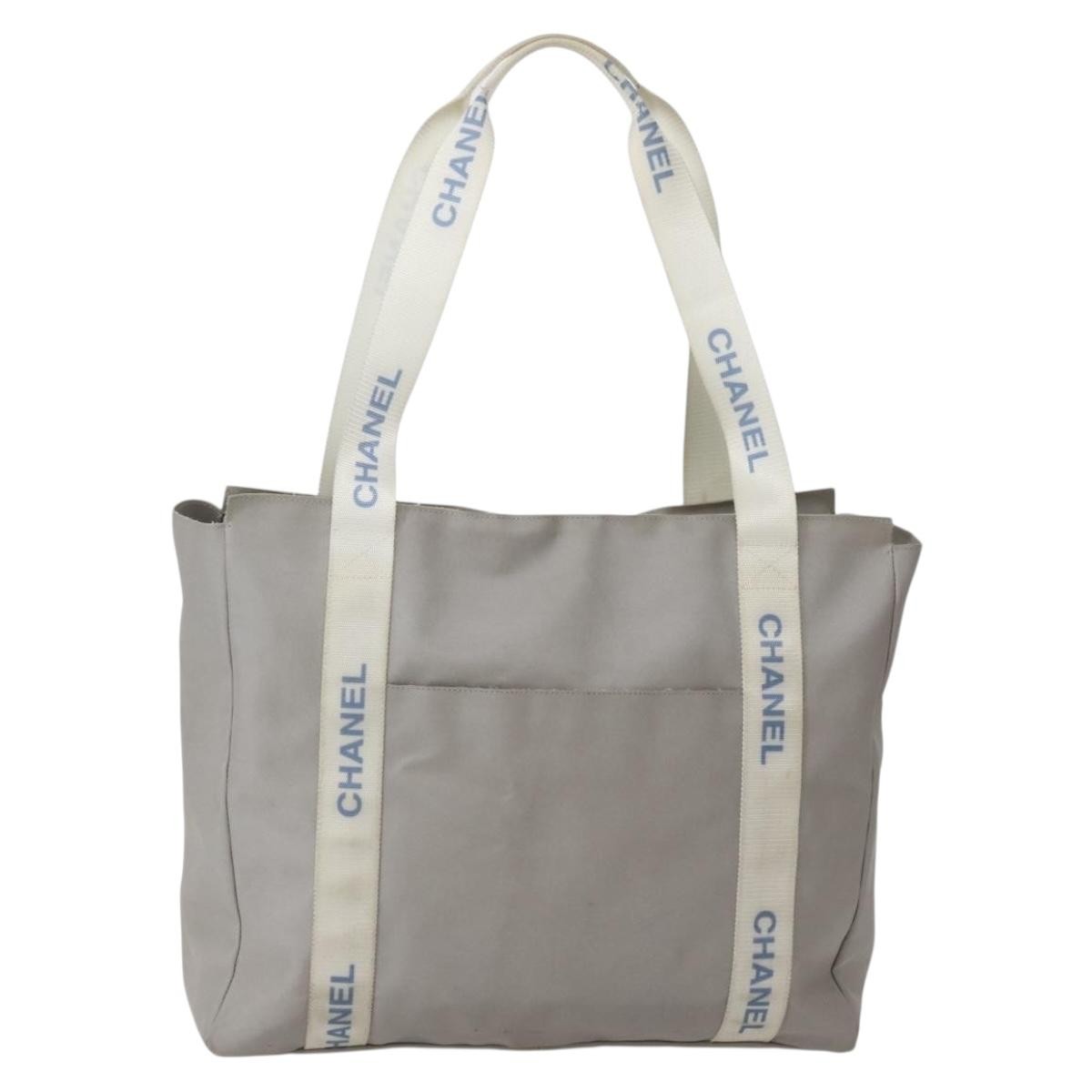 Chanel Sport Line Tote Bag Nylon Gray Nylon Tote Bag Bag