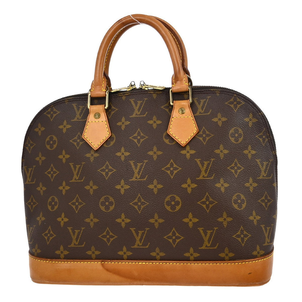 Louis Vuitton Alma Handbag Monogram Canvas Brown Canvas Handbag
