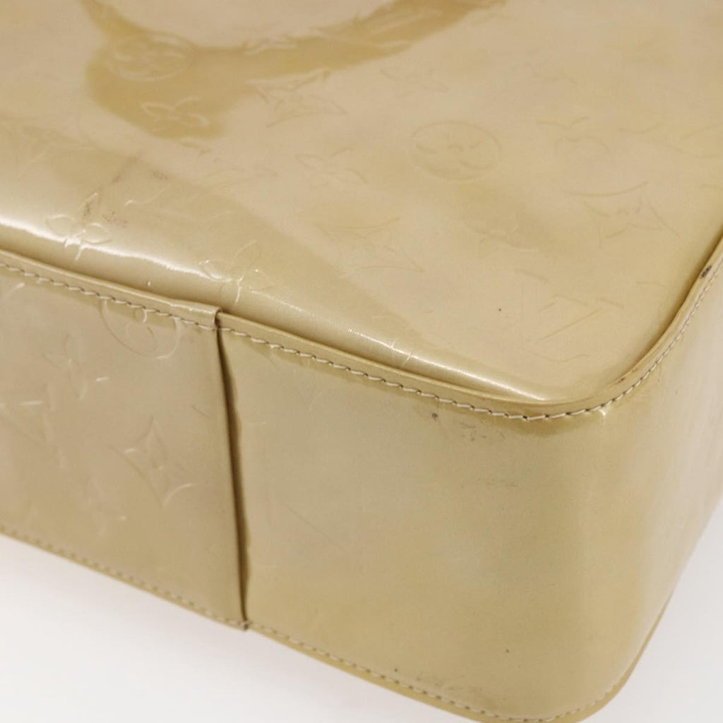 Louis Vuitton Columbus Handbag Monogram Vernis Beige Patent_Leather Tote Bag
