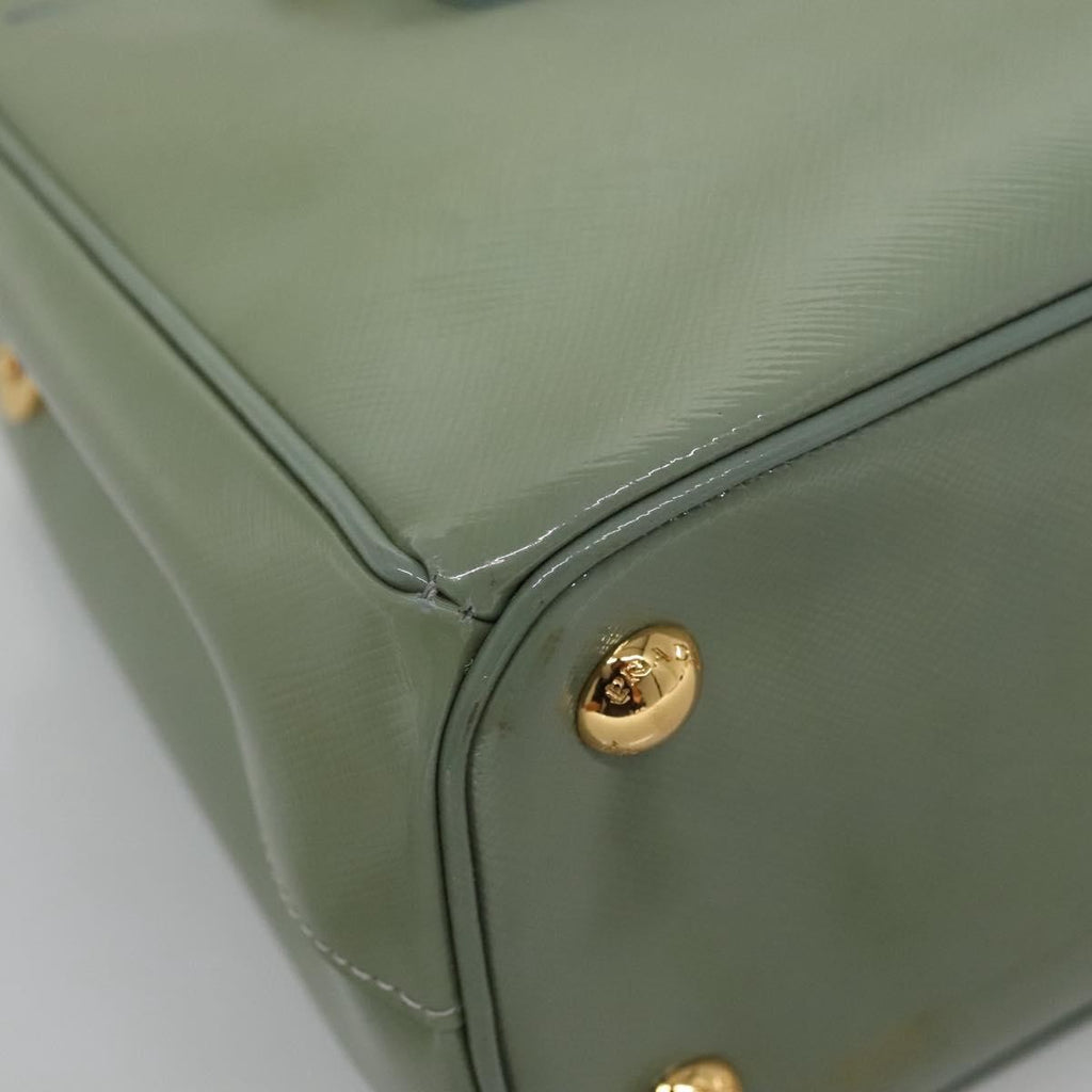Prada Double Zip Lux Tote Saffiano Leather Gold Leather Handbag